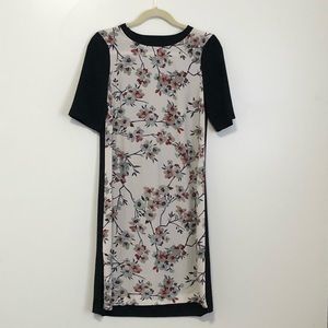 Floral & black dress